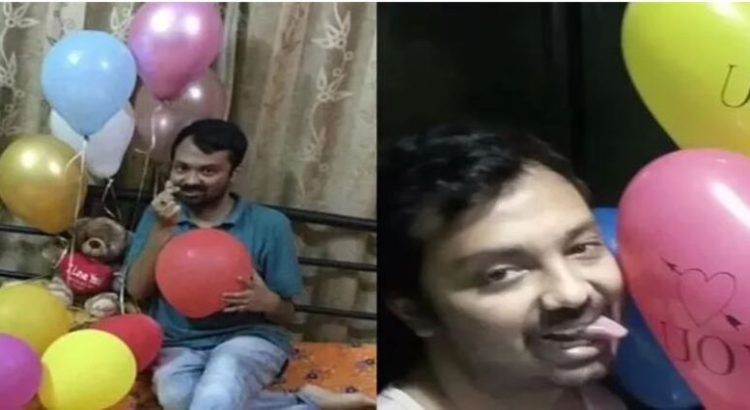 Se casó con sus globos de helio