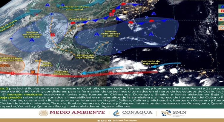 Pronostican fuertes lluvias en Tamaulipas