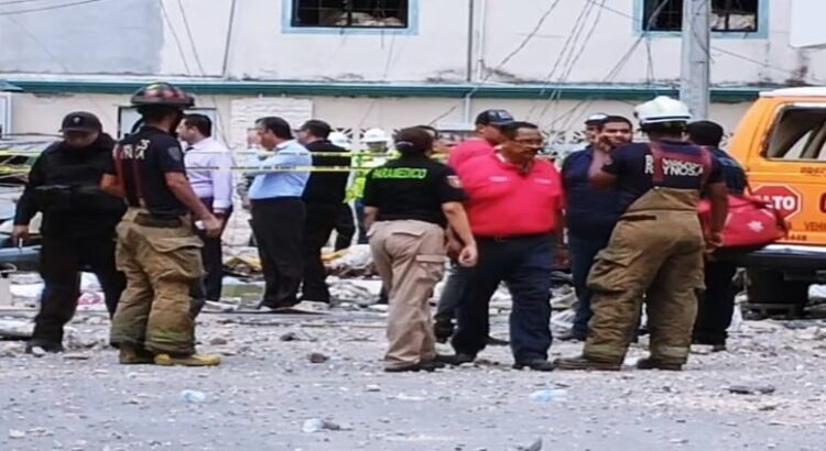 Una fuerte explosión en frente de una secundaria del municipio de Reynosa