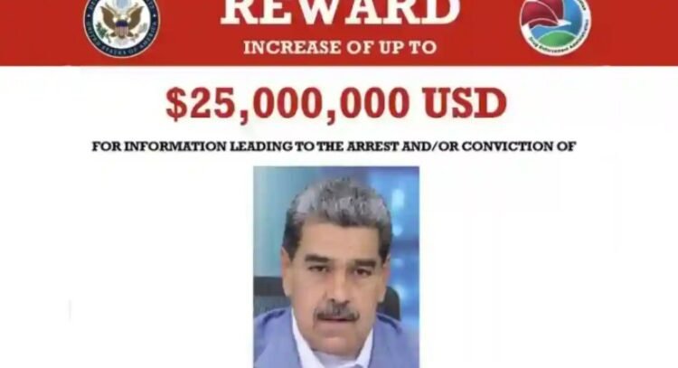 Ofrece la DEA 25 millones de dólares por la captura de Nicolás Maduro