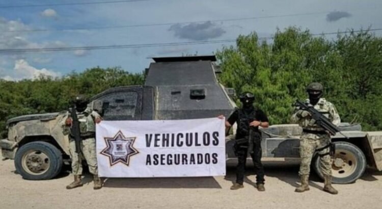 Es asegurado un vehículo blindado con armas en Reynosa