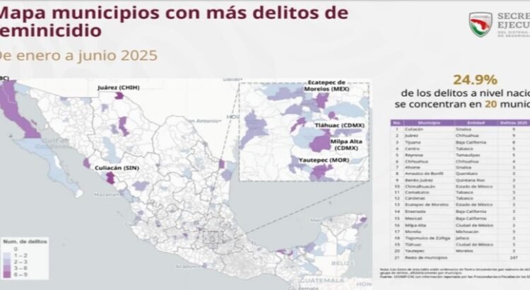 El estado de Tamaulipas, cierra con el sexto lugar en feminicidios en la mitad del 2025