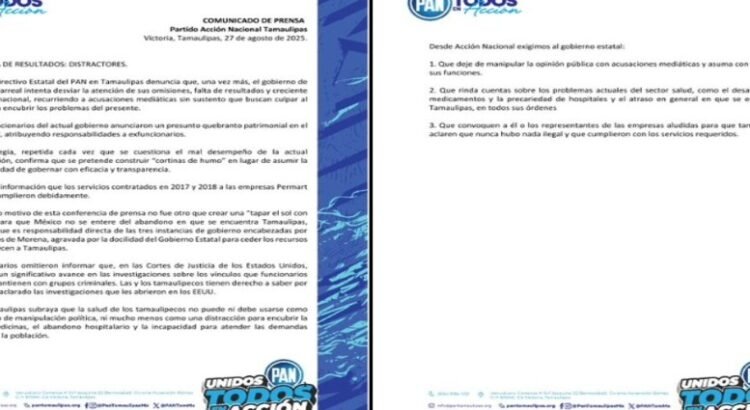 Una denuncia de quebranto en Salud-Tamaulipas es para encubrir problemas del gobierno actual