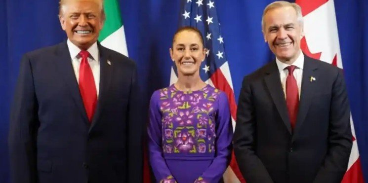 Se reunió Sheinbaum con Trump y Mark Carney